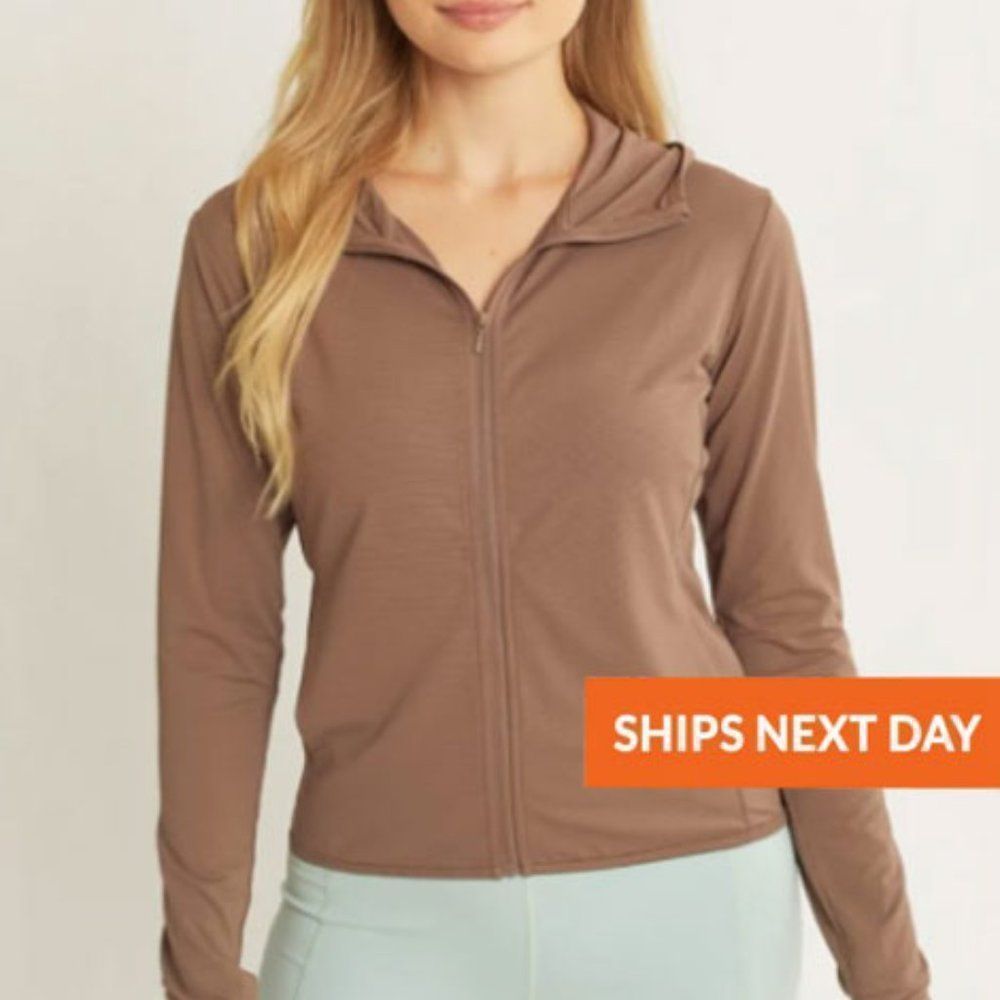 Athletic Hooded Jacket - Hooded Jacket - Athletic Jacket - Zip Front Jacket